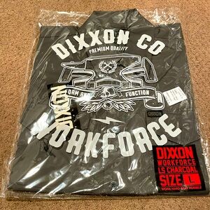 Dixxon Workforce LS Charcoal Grey work shirt. Men’s L NIB